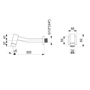 Torneira-Lavatorio-De-Parede-Celite-Basic-Plus-Cr-B5002CBCRB